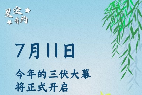 三伏天解析，入伏时间、阶段与特点，今年（2023年）的入伏时间是7月11日，标志着正式进入炎热的三伏天气。三伏天是出现在小暑与大暑之间的一年中最热且潮湿闷热的日子。初伏从夏至后的第三个庚日开始算起，持续十天；中伏是夏至后第四个庚日至立秋之间的时间段，时长可能是十或二十天不等；末伏则是立秋之后的第一个庚日到出伏这段时间，通常也是十天。三伏天数目的不确定性和具体日期因年份而异。在三伏天内，气温高、湿度大，需要注意防暑降温和保持身体健康。-红迪亚