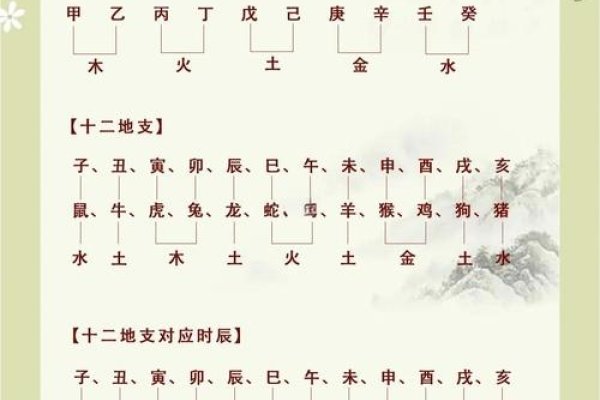 天干地支五行对照表-红迪亚