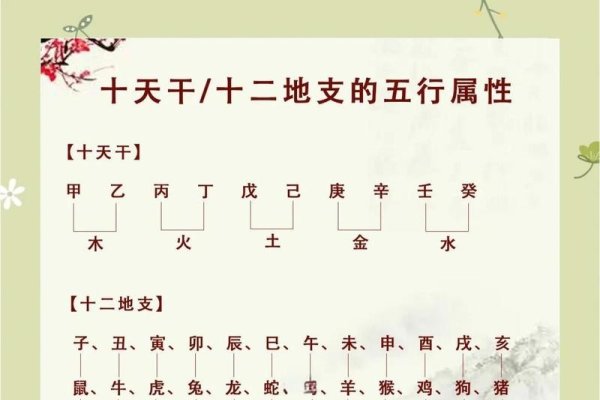 天干地支与五行属性详解，近十年（2016-2025）金木水火土对照表及全面解析-红迪亚