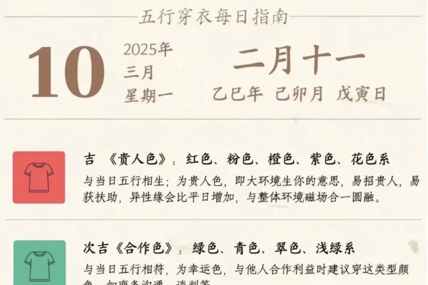 五行穿衣指南，2021年9月3日穿搭建议-红迪亚