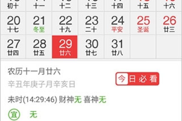 万年历老黄历推荐黄道吉日,12月15日和3月26日下午3点适宜搬家或结婚。年嫁娶及开业黄道吉日查询,包括农历正月十一、九月廿三等多个日期可供选择。选择适合开业的良辰需排除与生肖相冲的日子和朝向煞向。搬家的日子宜天德等吉祥神煞值日之时,避开与自己属相冲突的日子。-红迪亚