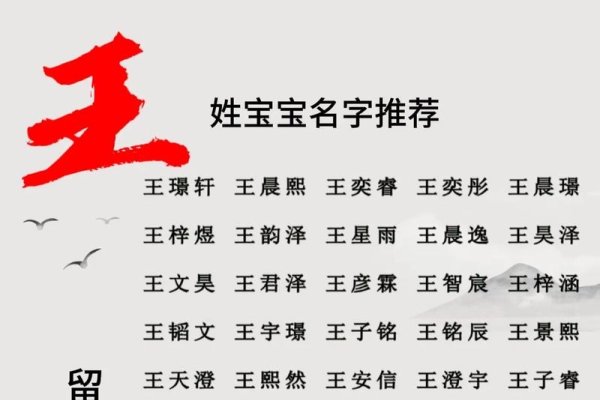 王姓宝宝起名大全，=================，王瑞阳，寓意阳光、吉祥。，王子轩，气质高雅，有风度。，王思远，思字富有智慧，远则代表未来无限宽广。，王浩然，意指心胸开阔，气宇不凡。，王梓涵，蕴含着对孩子的深深祝福和期望。-红迪亚
