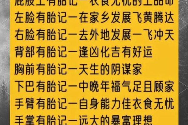 胎记与命运，位置背后的寓意-红迪亚