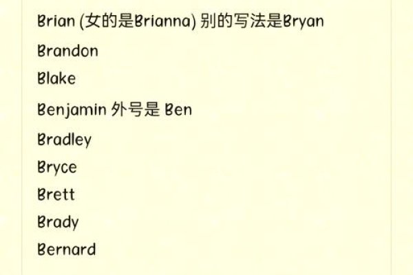 b开头的英文名，，Baron，巴伦，勇敢的战士；高贵；男爵。，解释，这些以字母B开头的女性英文名字寓意美好、积极向上，给人留下善解人意和温柔如小鹿的形象印象。例如Barbara、Beatrice等都是典型的以女性身份呈现的名字，它们传达了对和谐与稳定的向往和对照顾他人的能力的理解。同时，barony（贵族）一词也赋予了这些名字一种尊贵和高贵的含义。-红迪亚