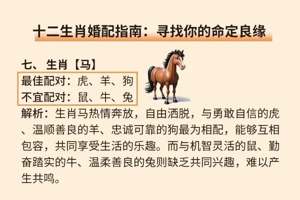 属马人的最佳配对与相克属相解析-红迪亚