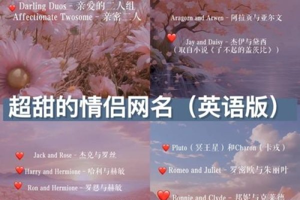 甜蜜情侣名配对推荐 独特又甜蜜的情侣网名大全！-红迪亚
