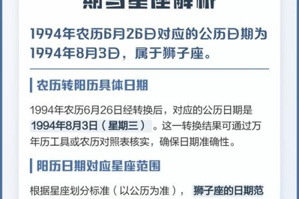 1994年农历时间表及星座说明-红迪亚