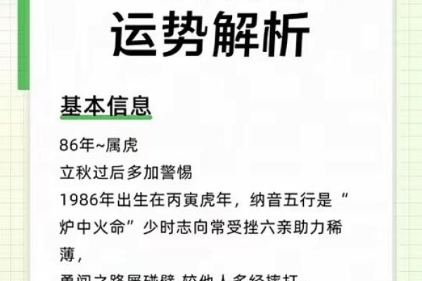 1986年属虎丙寅年出生者的五行属性与命理解析-红迪亚