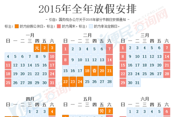 2015年春节放假安排标题，假期7天调休调整工作日-红迪亚