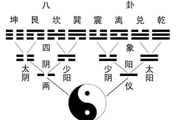 阴阳八卦，宇宙本源与演变解析，本文介绍了阴阳、四象和八卦等中国古代哲学中的核心概念，详细阐述了它们代表的自然冷热变化及其规律。文章从太极出发，描述了宇宙的起源及混沌状态如何逐渐分化为两仪和四象的过程，进而形成八卦符号系统以及六十四卦的演化逻辑。通过解读这些概念背后的深层含义及其在天文历法等领域的应用价值，揭示了古人对自然和人类生活的深刻理解和把握能力。-红迪亚