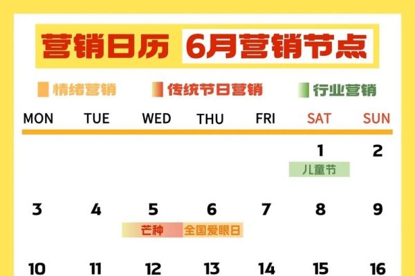6月节日营销日历-红迪亚