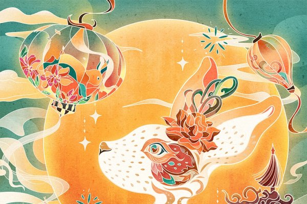 赤子望月指兔生肖。-红迪亚