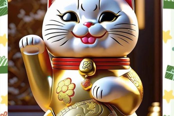 招财猫，左手招财，右手招福-红迪亚