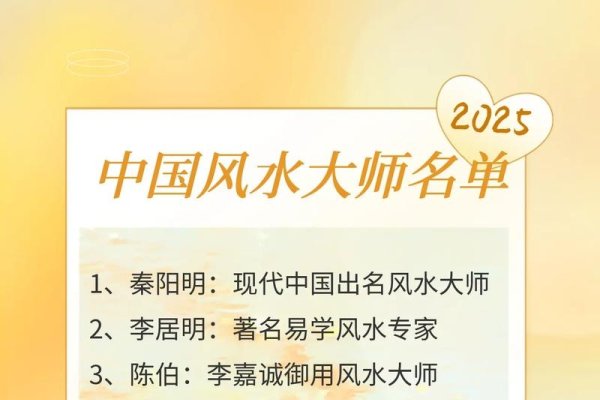 中国风水大师排名榜前20名介绍-红迪亚
